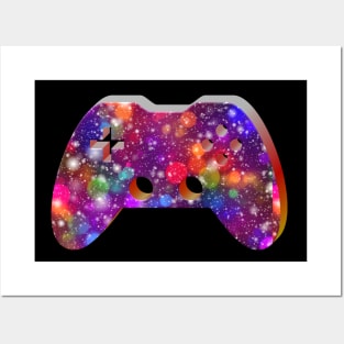 Christmas Lights - Gaming Gamer Abstract - Gamepad Controller - Video Game Lover - Graphic Background Posters and Art